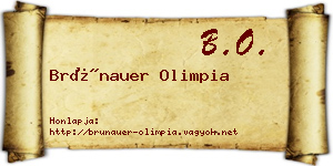 Brünauer Olimpia névjegykártya